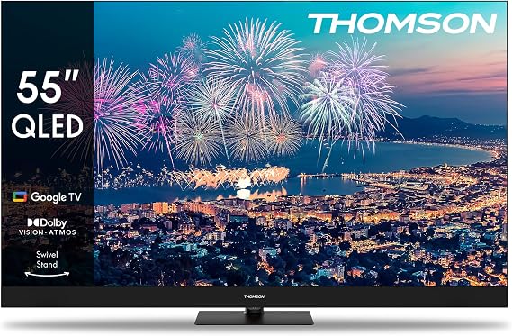 THOMSON 55'' (139 cm) QLED Plus - Google TV (Android 11) - YouTube, Prime Video - 55QG6C14-2024 [Energy Class F]