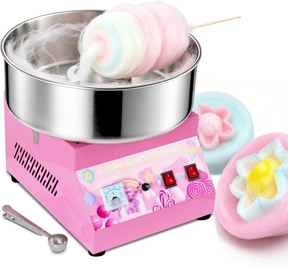 Commercial Cotton Candy Machine 1000W - 15" Stainless Steel Bowl