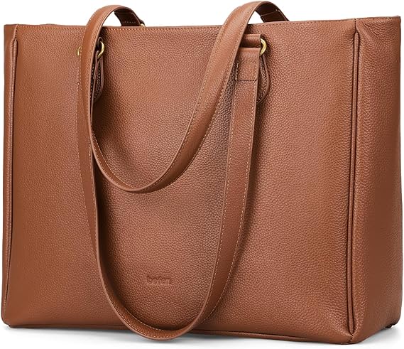 befen Genuine Leather Tote Bag for Women Work, Womens Laptop Purse Bags Shoulder Satchel Handbags with 15.6 Compartment