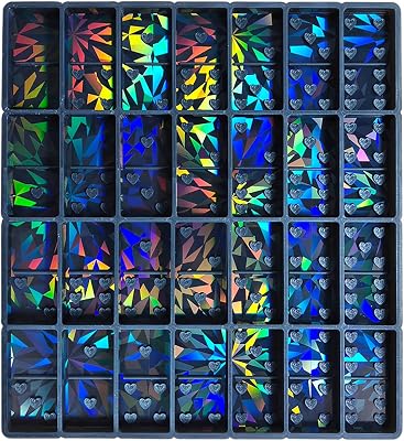 Heart Dominoes Resin Molds Light and Shadow Holographic Silicone Mold Crystal Epoxy Resin Game Mold Jewelry Making