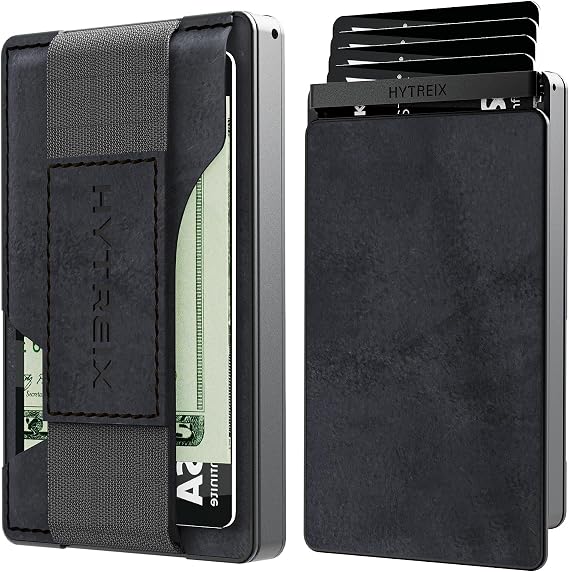 Wallet for men,Pop-up RFID Blocking Wallet with Money Clip,Slim Metal Wallet and Credit Card Holder (Night Black)