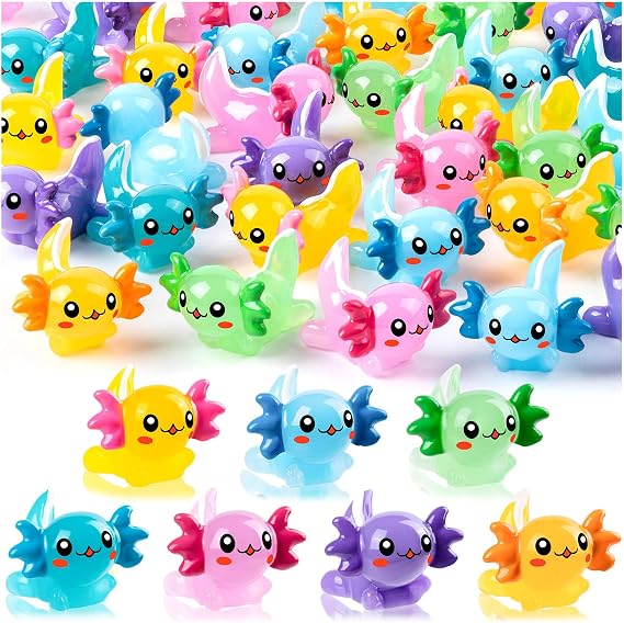 70Pcs Mini Resin Axolotl, Miniature Animal Figurine