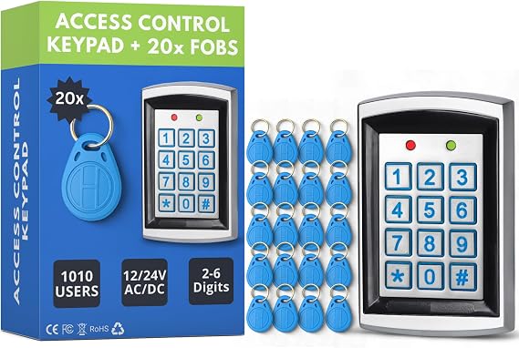Access Control Proximity Keypad with 20x RFID Proximity Fobs