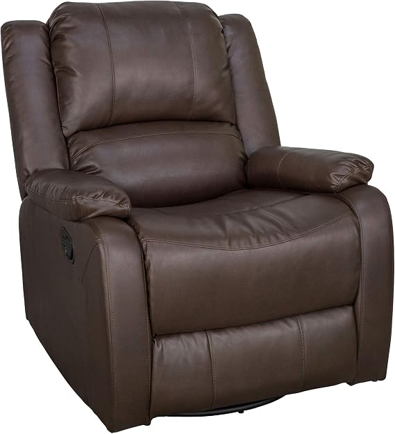 RecPro Charles 30" Swivel Glider RV Recliner, Chestnut, 1-Pack