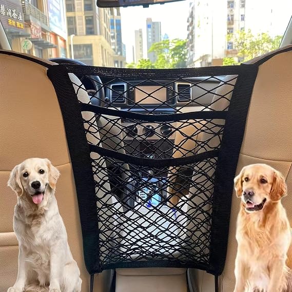 Dog Car Net Barrier Pet Barrier with Car Mesh Organizer for Dog & Child