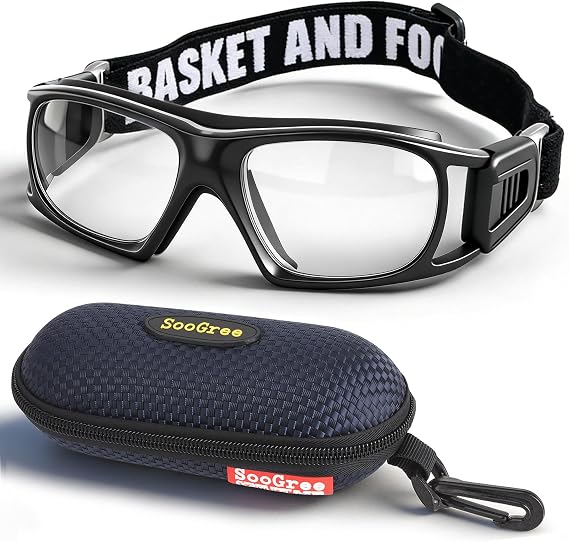 SooGree Sport Glasses for Men Women Basketball Football Sport Goggles Anti Fog Shock Collision Wearable Glasses