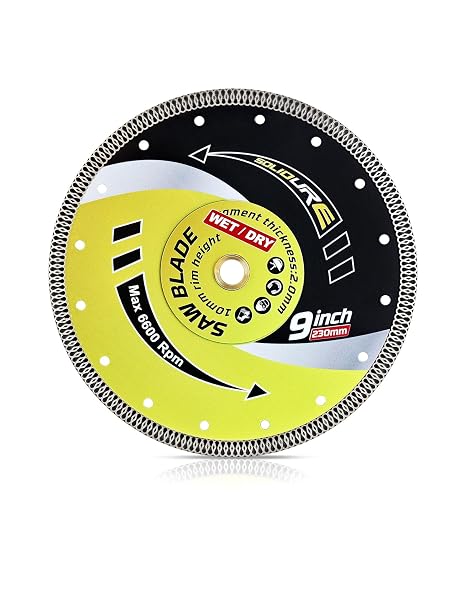 230 mm Diamond Cutting Disc Tiles Diamond Disc 230 mm x 22.23 mm Super Thin Diamond Saw Blade Cutting for Tiles and Porcelain Stoneware Marble Granite Tiles