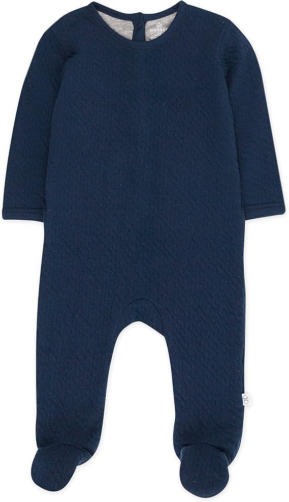 HonestBaby Organic Cotton Matelasse Union Suit Coverall