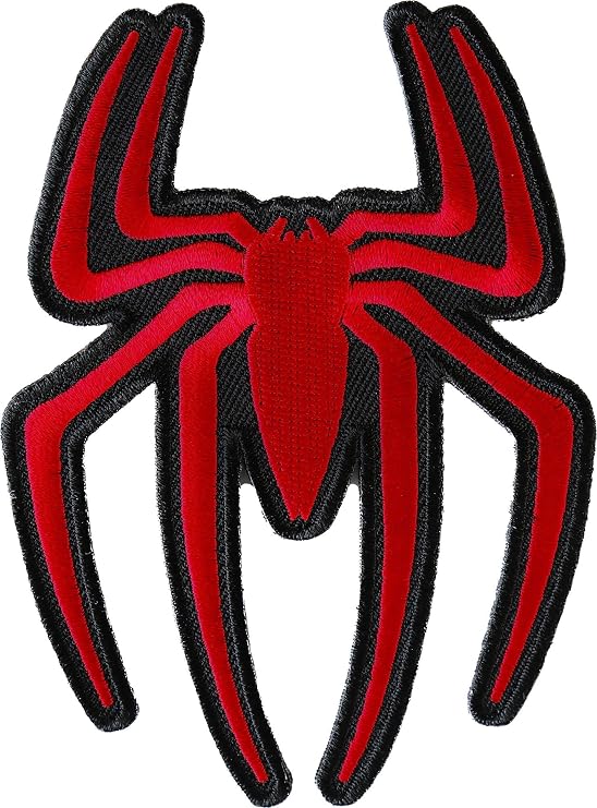 Red Spider Patch - 3x4 inch - Embroidered Iron on Patch (P6804)