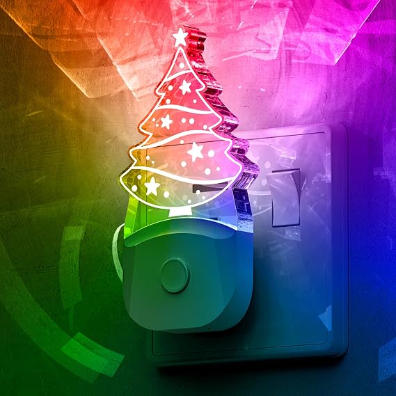 LOHAS-LED Night Light Plug in Wall, Christmas Tree Plug in Night Light