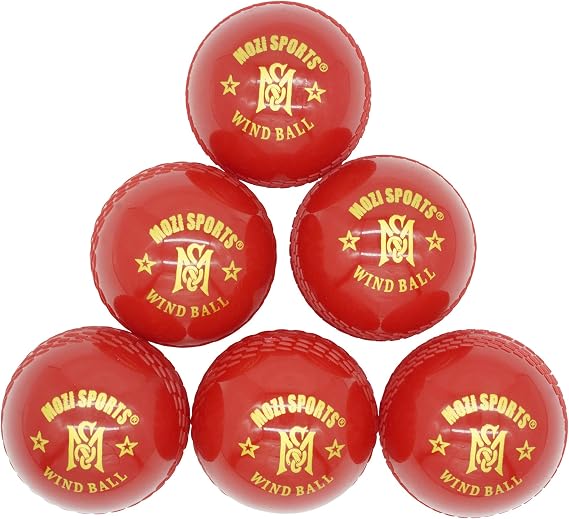 Windball Soft Cricket Balls-Durable Realistic Bounce & Swing-Cricket WindBalls for Indoor & Outdoor Coaching, Practice, Garden & Beach play