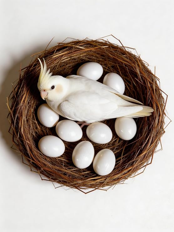 10 Pcs Small Plastic Parrot Eggs 1.03 Inch Fake Bird Eggs for Training