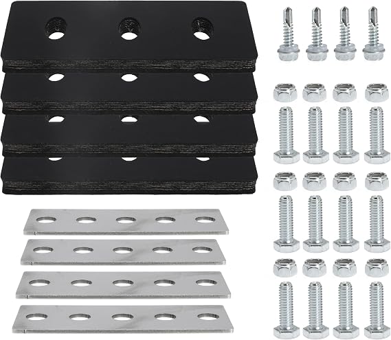 3/8inch Snow Blower Rubber Blade Impeller Modification Kit 4 Blade for 2-Stage Snow Blower