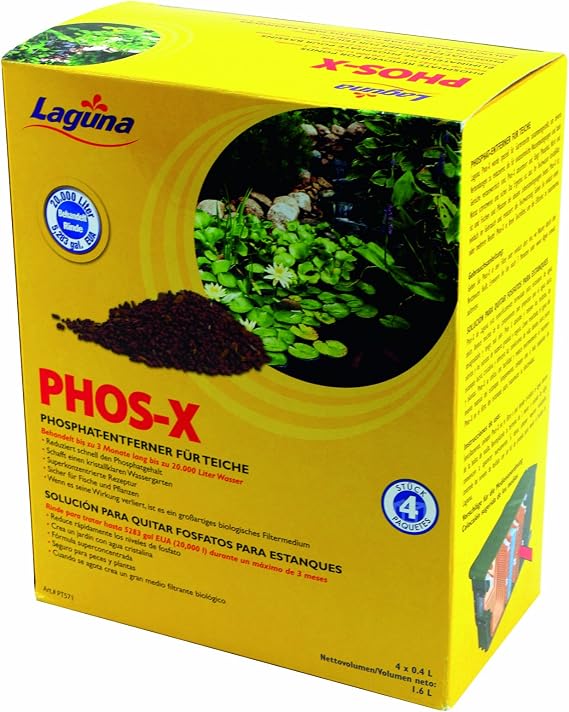 Laguna Phos-X Phosphate Remover, Water Treatment, White, 4 pack
