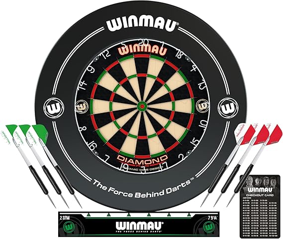 Winmau |Diamond Plus Dart Board, Cabinet set or Surround Set
