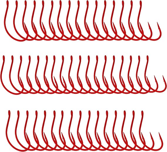 Reaction Tackle Drop Shot Hooks - Finesse Fishing Hooks for Bass and Walleye - Laser Sharp High Carbon Steel, Straight Shank for Soft Plastic Worm Rigs (50-Pack)