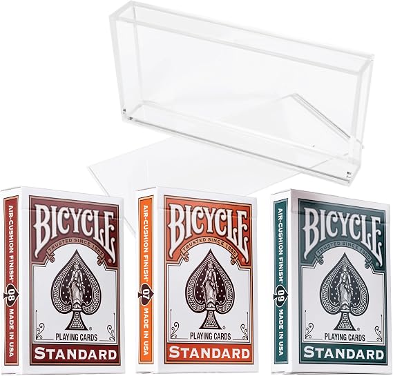 Bicycle Playing Cards 3 Deck Color Series Bundle. Collector's Bundle Including 3 Rider Back Decks Pumpkin, Cinnamon and Wintergreen. Includes Clear Acrylic Display Case.