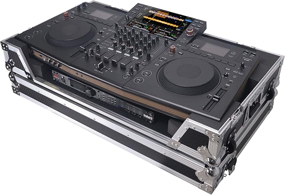 ProX XS-OPUSQUADW ATA Flight Style Road Case For Pioneer Opus Quad DJ Controller with 1U Rack Space and Wheels