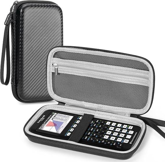 TI-84 Evo/TI-84 Plus CE/TI-84 Plus/TI-83 Plus CE/TI-83 Plus/TI-89 Titanium/Casio fx-9750GIII/TI-Nspire CX II グラフ電卓&メッシュポケット USBケーブル/鉛筆/マニュアル/定規用ハードキャリングケース。