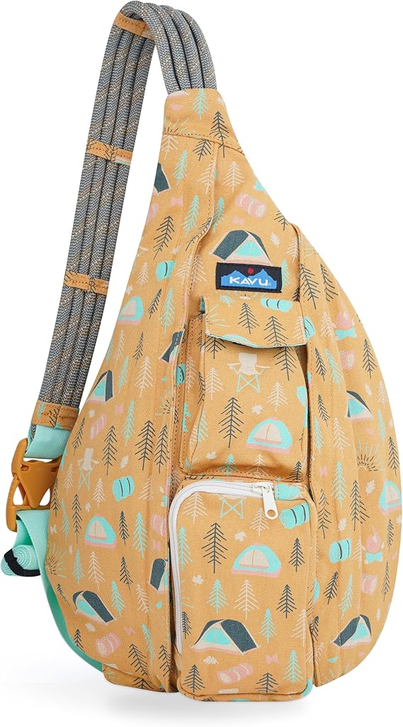 KAVU Original Rope Bag, Cotton Canvas Crossbody for Travel