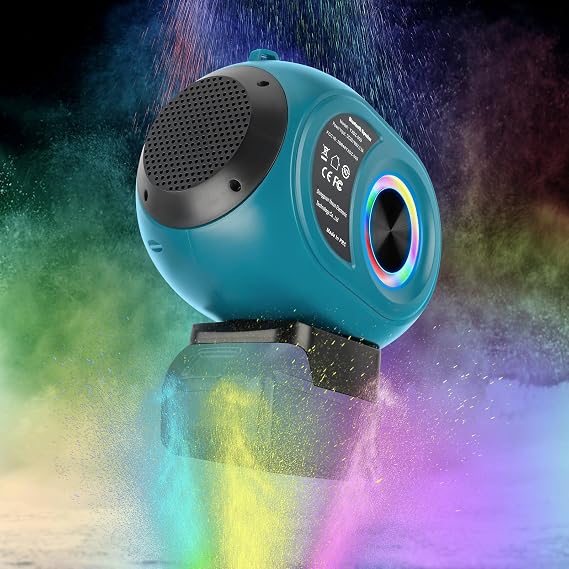 Bluetooth Speaker for Makita 18V Li-ion Battery, Portable Speaker with 25W Tweeters, TWS Pairing, USB-A/C Port, Wireless Speaker for Garage Outdoor(Battery Not Included)