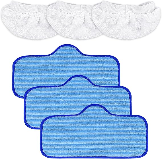 Steam Mop Pads Compatible with ScrubWiz Steam Mop with Detachable Steamer