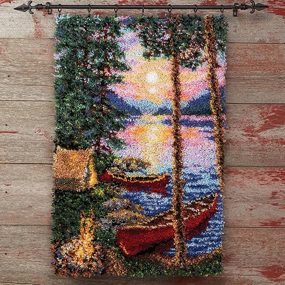 Herrschners Tranquil Sunset Latch Hook Kit