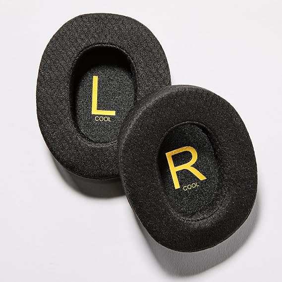 BlueAnt Pump X Replacement Ear Pads, Cooling Gel Over-Ear Earpads for Pump X Headphones, Replacement Pair, Black/Gold