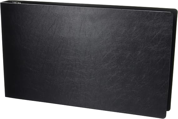 11x17 Landscape Binder, Durable Poly 3-Ring Document Organizer with 1.5 Inch Reinforced Angle D-Ring. Black Portfolio Art Binder for Artwork Storage, Spreadsheets, Display Tattoo Book, Blueprints