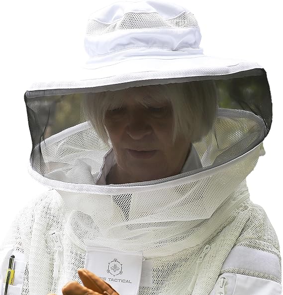 Beekeeping Hat with Round Hood, Ventilated Veil, XL+