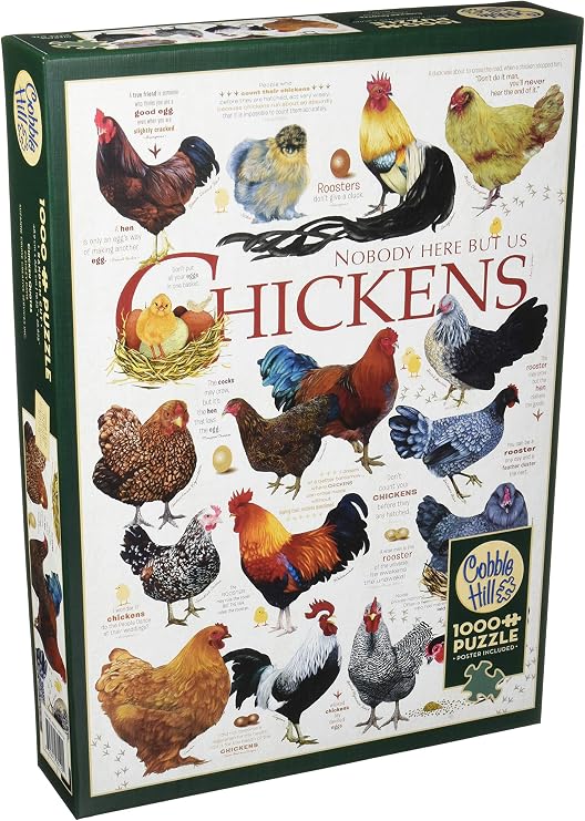 Cobblehill 80120 1000 pc Chicken Quotes Puzzle, Various