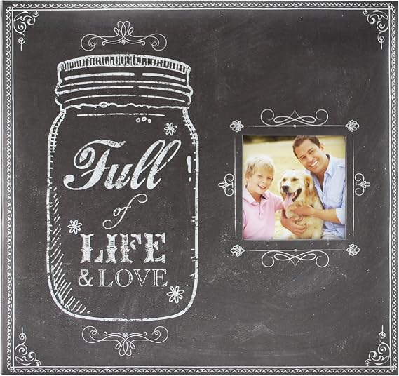 MCS MBI 12.5x13.5 Inch "Full of Life and Love Mason Jar" Scrapbook Album with 12x12 Inch Pages with Photo Opening (860083)