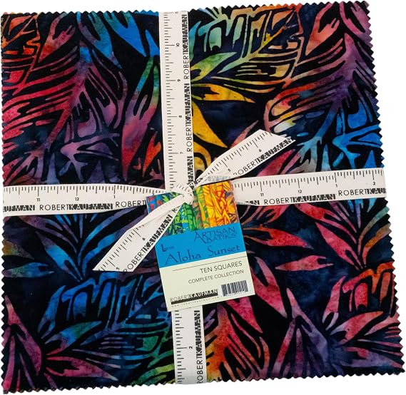 Lunn Studios Artisan Batiks Aloha Sunset 42 10-inch Squares Layer Cake Robert Kaufman TEN-1424-42
