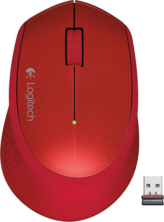 Logitech Wireless Mouse, Red
