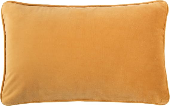Chanasya Premium Ultra Soft Velvet Lumbar Throw Pillow Cover - Plush Cover for Back Support Pillow - 12" x 20 - Golden