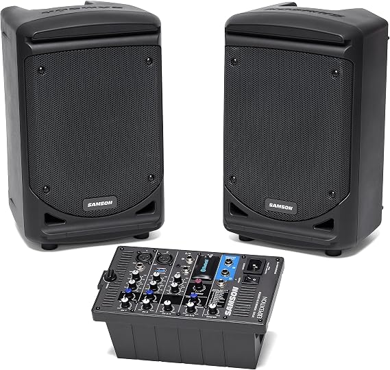 Samson SAXP300b 6" 2-Way Active Monitor, Black