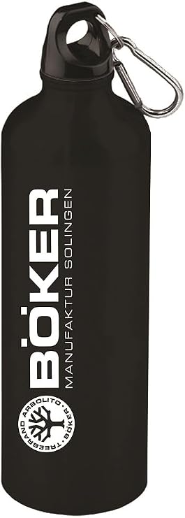 Boker Tree Brand Black Spill-resistant Aluminum Sport Bottle 090610