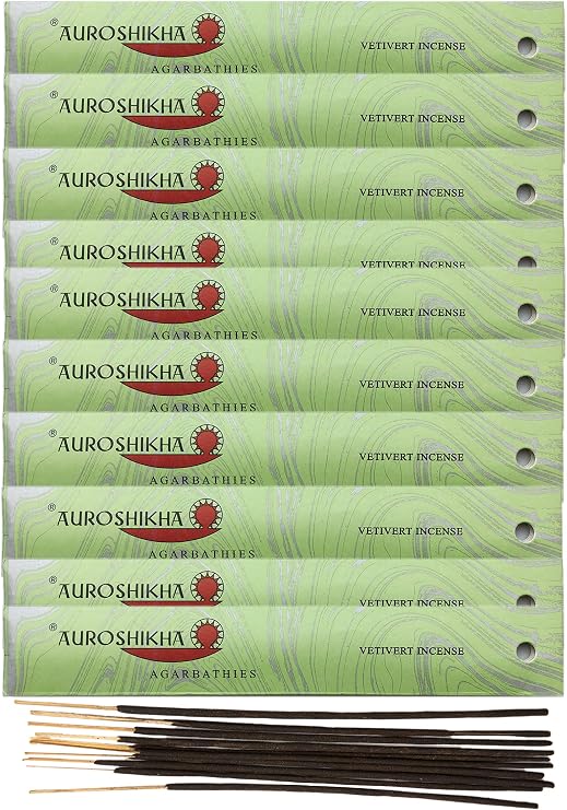 Marbling ~ Vetivert Incense Sticks (10 Pack - Total of 100gram)