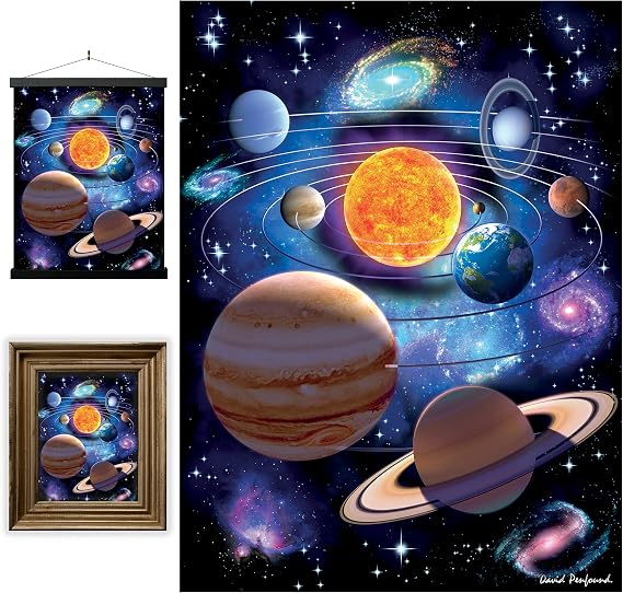3D LiveLife Lenticular Pictures - You Are Here from Deluxebase. A3 Unframed Deep 3D Effect Planet Wall Art for Living Room, Bedroom or Kitchen. Unique Planet Print Poster for Home Decor.