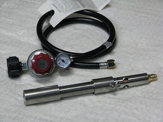 GOEDE G-2 Stainless Steel Forge/Foundry Burner and 0-30 PSI Regulator with Gauge. Foundry Casting Melting Copper Brass Aluminum Silver Gold Weld