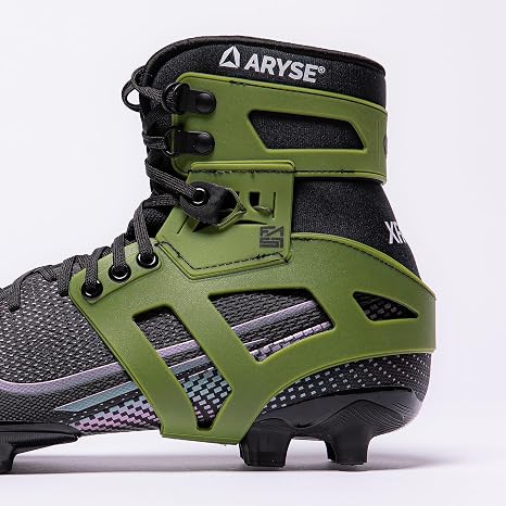 ARYSE XFAST - Cleat Ankle Brace & Stabilizer - Superior Ankle Support for Men and Women. Football, Soccer, Lacrosse, Rugby & More - (X-Small, Green, Single)