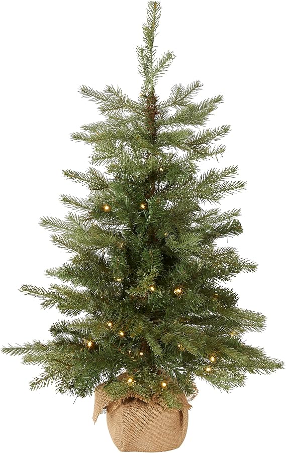 National Tree Company 3ft Pre-Lit Nordic Spruce Mini Christmas Tree