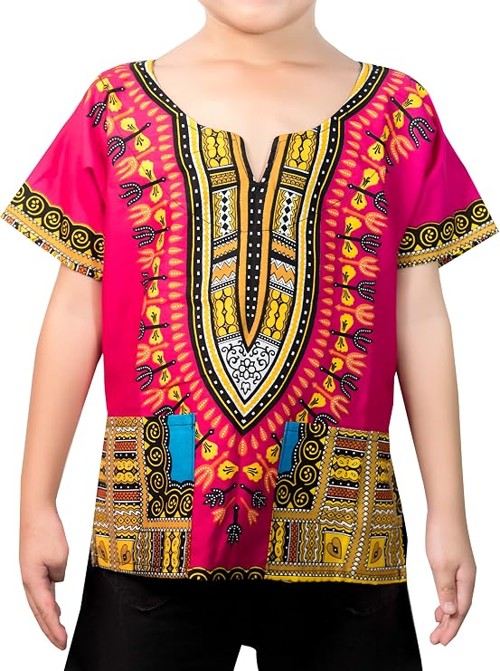 Kids Dashiki Shirt Tribal African Children Boys Girls Shirts