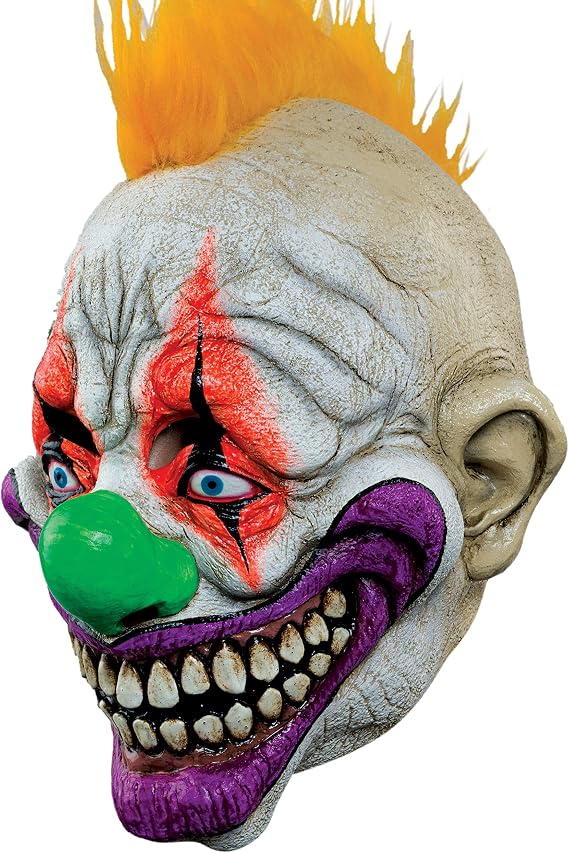 Prankster Mohawk Mombo Scary Clown Halloween Mask