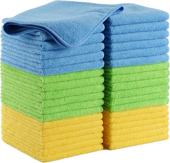 Polyte Multi-Purpose Microfiber Cleaning Towel, 12x16 in, 36 Pcs