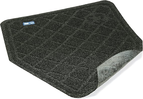 Urinal Mat - Black - Diamond Design - Case of 6 - P.E.T. Polyester - Floor Protection