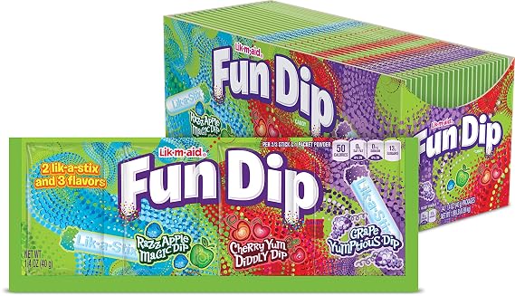 LIK-M-AID Fun Dip Fun Dip, 24Count