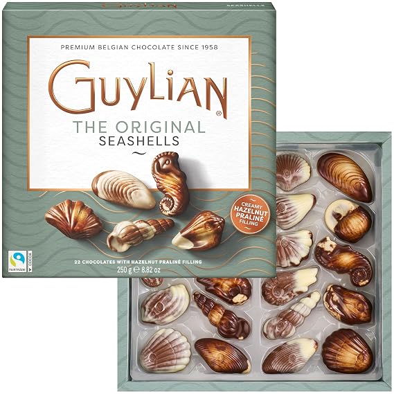 Guylian Belgian Chocolate Seashells, 22 Pieces Hazelnut Praline, 8.82 Ounce