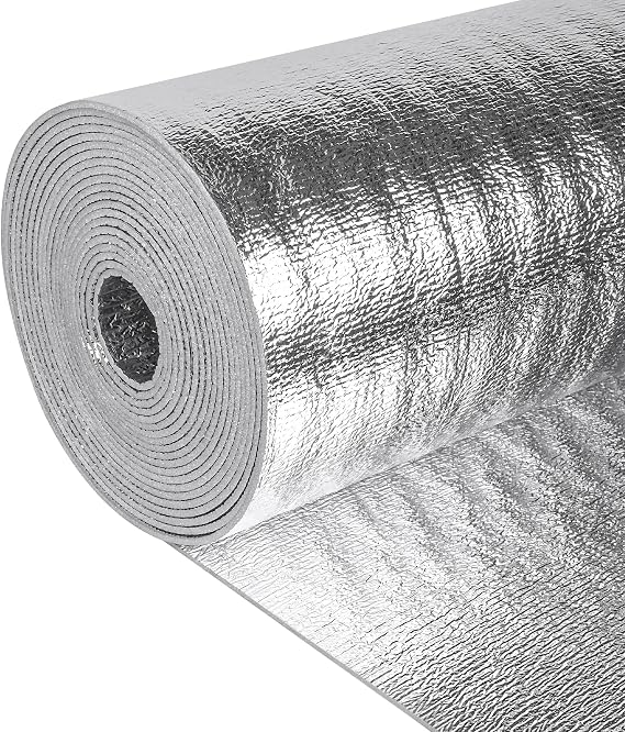 Reflective Insulation Roller, Foam Core, Radiation Barrier, Double Reflective Aluminium Foil, Insulation Film, Thermal Protection for Winter, Motorhome, Window, Thermal Insulation, Cold Insulation