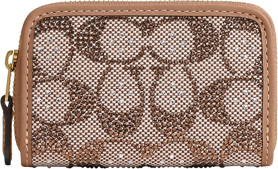 Coach Small Zipped Card Case with Pillow, Grey, One Size, Essential Small Zipped Card Case